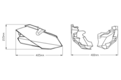 Afbeeldingen van Motorspoiler Puig carbon look Kawasaki Z400 '19-