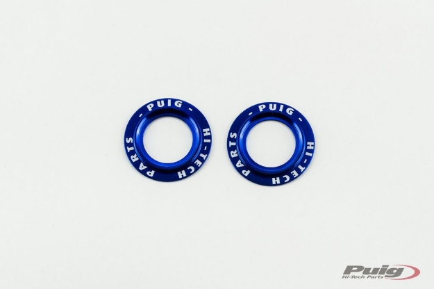 Afbeeldingen van Aluminium ring vooras- en achterasprotector (per set) blauw