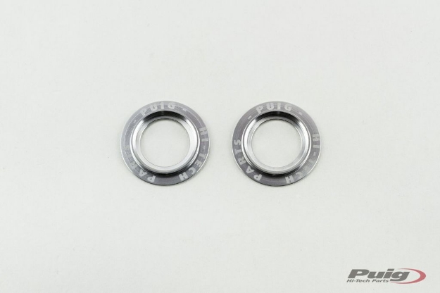 Afbeeldingen van Aluminium ring vooras- en achterasprotector (per set) zilver