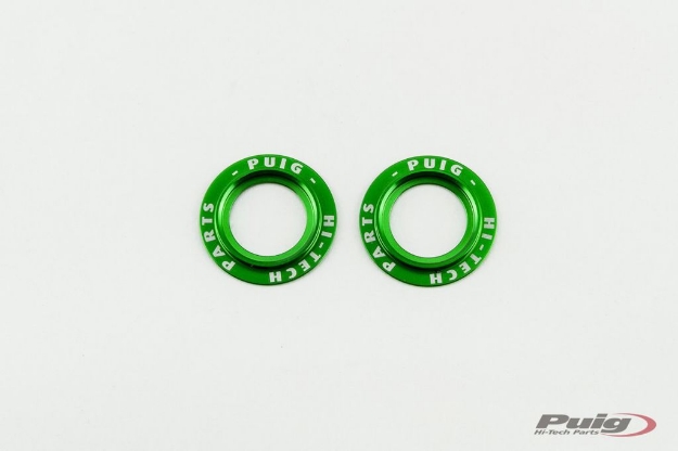 Afbeeldingen van Aluminium ring vooras- en achterasprotector (per set) groen