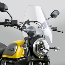 Afbeeldingen van Windscherm Deflector Screen transparant National Cycle met U-clamp bevestiging