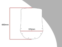 Afbeeldingen van Vervangingsruit touring Yamaha XJ600N/S DIVERSION '93-'95-licht getint