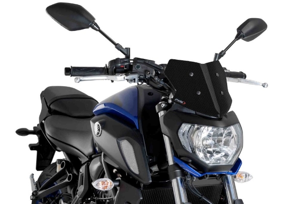 Afbeeldingen van Vervangingsruit naked bike Sport Puig Yamaha MT-07 '18--Carbon look