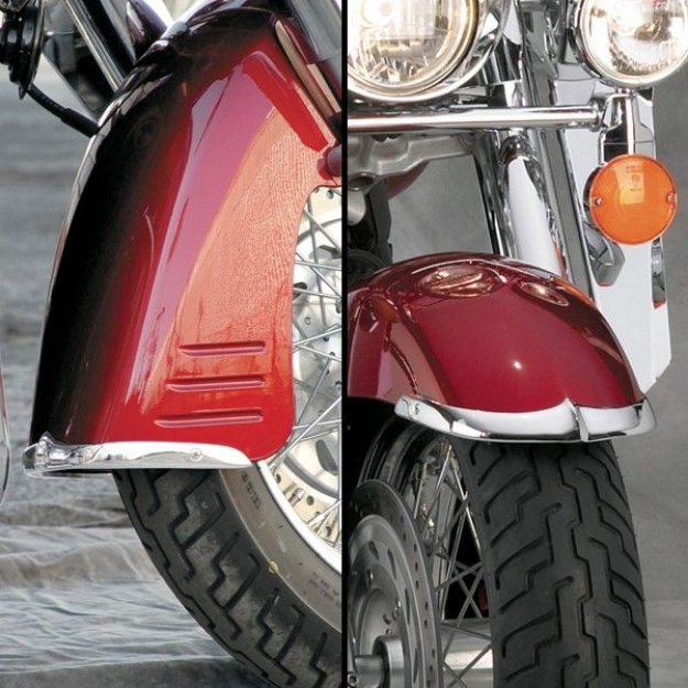 Afbeeldingen van Fender Tip set chroom voorspatbord Honda VTX1800R/S National Cycle