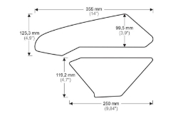 Afbeeldingen van Tank protector/grip stickers zwart Puig Honda CBR1000RR/SP/SP2 ’17-