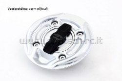 Afbeeldingen van Tankdop met snelsluiter van Evotech voor diverse Aprilia / Ducati / KTM / MV Agusta -zilver/zilver