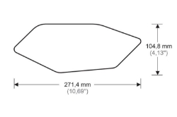 Afbeeldingen van Tank protector/grip stickers zwart Puig Yamaha YZF-R6 ’08-‘16