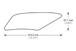 Afbeeldingen van Tank protector/grip stickers zwart Puig Yamaha YZF-R6 ’17-