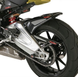 Afbeeldingen van Achterspatbord sport-line carbon met goud gaas BMW S1000RR '10-14 UVK