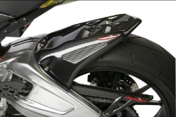Afbeeldingen van Achterspatbord sport-line carbon met goud gaas BMW S1000RR '10-14 UVK