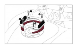 Afbeeldingen van Tankring Lock-it Hepco&Becker tankring voor Yamaha en Suzuki tankdop met 7/8 boutgaten