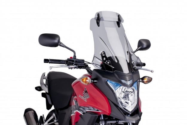 Afbeeldingen van Vervangingsruit touring met opzetruitje licht getint Puig Honda CB500X '13-'15