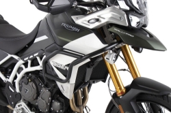 Afbeeldingen van Tank valbeugel ''Solid'' (tank guard) zwart Hepco&Becker Triumph Tiger 900 Rally/GT/Pro '20-'23