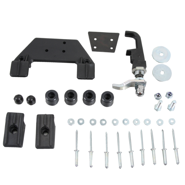 Afbeeldingen van Quick lock release voor lederen tassen Hepco&Becker GEMONTEERD (per zijde)