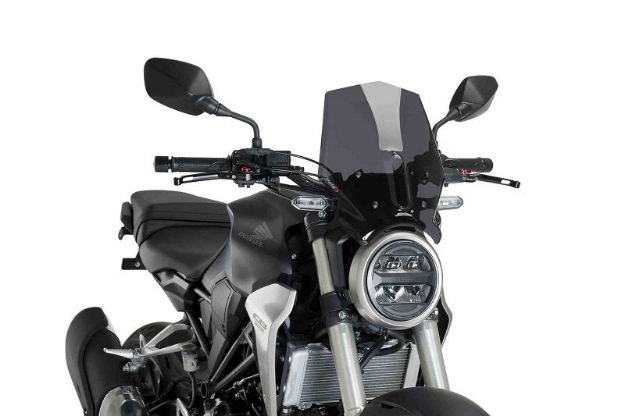 Afbeeldingen van Vervangingsruit naked bike Puig Honda CB125R/CB300R Neo Sports Cafe '18--donker getint