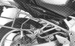 Afbeeldingen van Voetsteun verlagingset zilver voor duo passagier Yamaha FZ6/ Fazer '04-'05