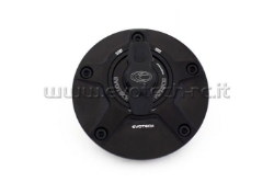 Afbeeldingen van Tankdop met snelsluiter Evotech diverse Yamaha / Ducati / MV Agusta zwart/zwart