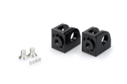 Afbeeldingen van VARIO voetsteunadapters voorzijde van Puig voor diverse Kawasaki modellen