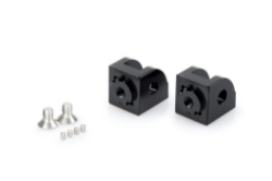 Afbeeldingen van VARIO voetsteunadapters voorzijde van Puig Aprilia Shiver 750/900 '07-'20 en KTM Duke 125/200/390
