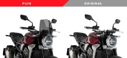Afbeeldingen van Vervangingsruit naked bike Puig Honda CB650R/1000R Neo Sports Cafe '18--donker getint