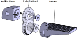 Afbeeldingen van VARIO voetsteunadapters voorzijde van Puig voor diverse Kawasaki modellen