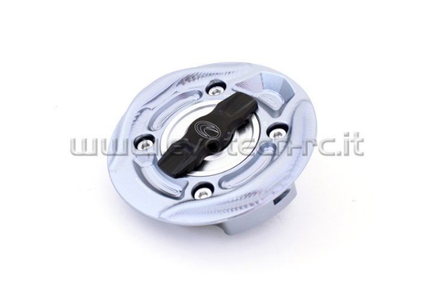 Afbeeldingen van Tankdop met snelsluiter van Evotech voor diverse Ducati modellen titanium/zilver