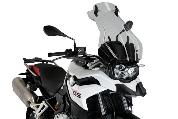Afbeeldingen van Vervangingsruit touring met opzetruitje Puig BMW F750GS '18- -licht getint
