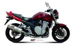 Afbeeldingen van MIVV Oval Classic RVS demper (big) Suzuki GSF650N/S (ABS) '07-/ GSX650F '08-