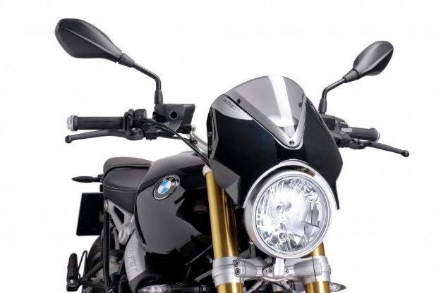 Afbeeldingen van Vervangingsruit naked bike met ZWART kuipje Puig BMW R NineT '14--licht getint