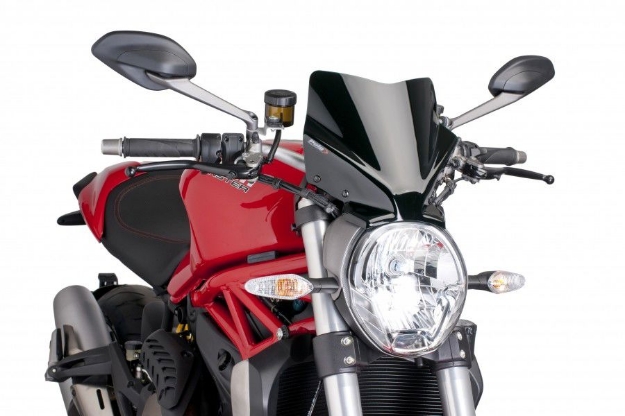 Afbeeldingen van Vervangingsruit Naked Bike Puig Ducati Monster 821/1200 '14--zwart