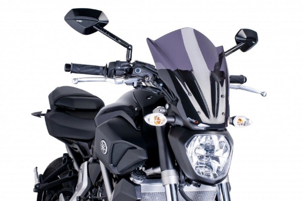 Afbeeldingen van Vervangingsruit naked bike Touring Puig Yamaha MT-07 '14--donker getint