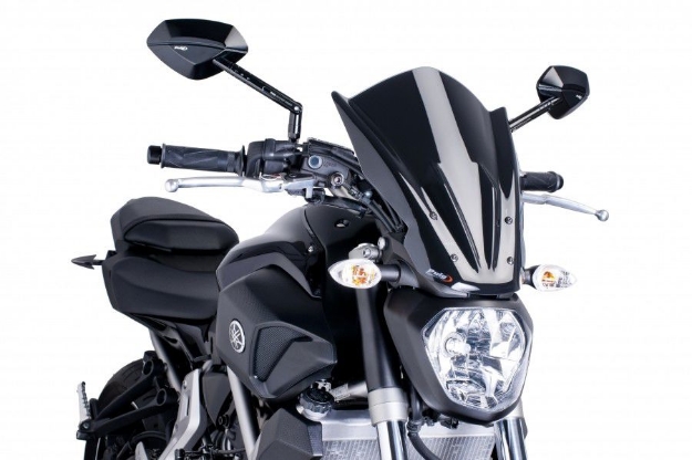Afbeeldingen van Vervangingsruit naked bike Touring Puig Yamaha MT-07 '14--zwart