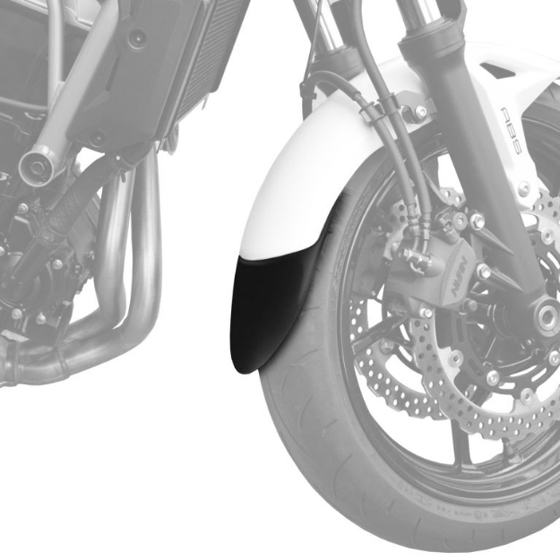 Afbeeldingen van Voorspatbord verlenger zwart Puig Kawasaki Z650/ Ninja 650 R '17-