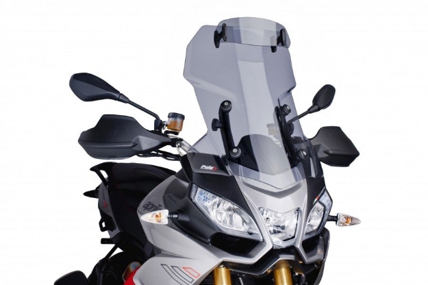 Afbeeldingen van Vervangingsruit touring met opzetruitje licht getint Puig Aprilia Caponord 1200 '13-'16