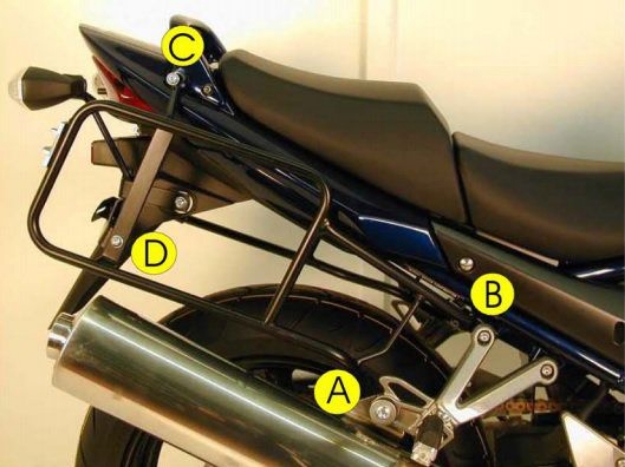 Afbeeldingen van Kofferrek zwart Hepco&Becker Suzuki GSF1200N/ S BANDIT '06
