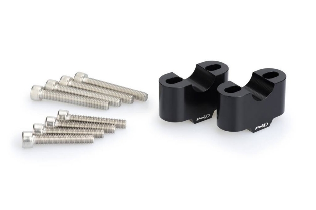 Afbeeldingen van Stuurverhogers 30mm Puig voor 22mm stuur -zwart