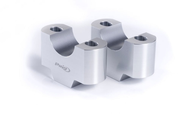 Afbeeldingen van Stuurverhogers 30mm Puig voor 22mm stuur -zilver