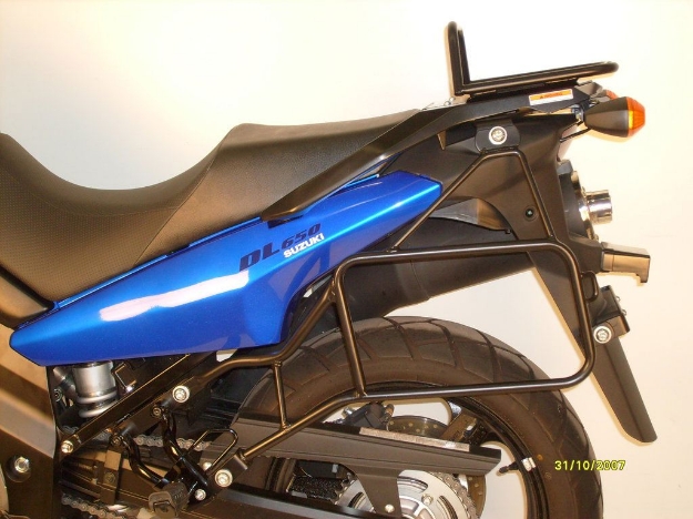 Afbeeldingen van Topdrager zwart Alurack Hepco&Becker Suzuki DL650/ ABS '04-'11