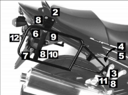 Afbeeldingen van Kofferrek zwart Lock-it Hepco & Becker Suzuki GSX650F '08-
