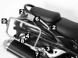 Afbeeldingen van Kofferrek zwart Lock-it Hepco & Becker Suzuki GSXR1300 '08-