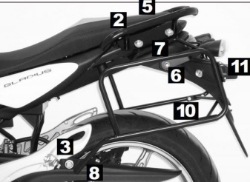 Afbeeldingen van Kofferrek zwart Lock-it Hepco & Becker Suzuki Gladius SFV650 '09-