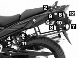 Afbeeldingen van Kofferrek zwart Lock-it Hepco & Becker Suzuki GSF650 N / S BANDIT '09-
