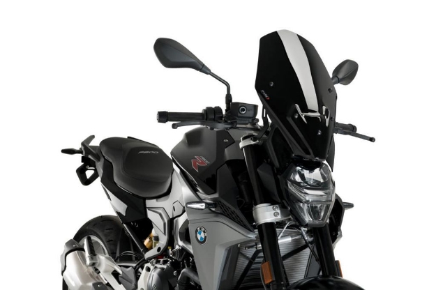 Afbeeldingen van Vervangingsruit naked bike Puig BMW F900R '20- (voor model zonder originele steun) zwart