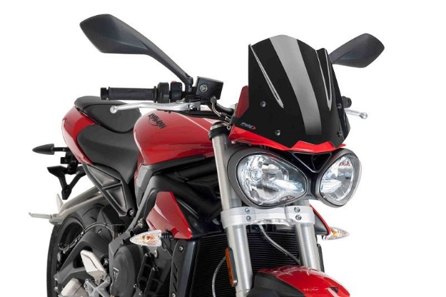Afbeeldingen van Vervangingsruit naked bike Puig Triumph Street Triple S '17--zwart