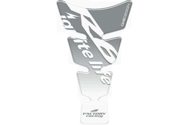 Afbeeldingen van Tankpad met logo Yamaha R6 zilver/transparant