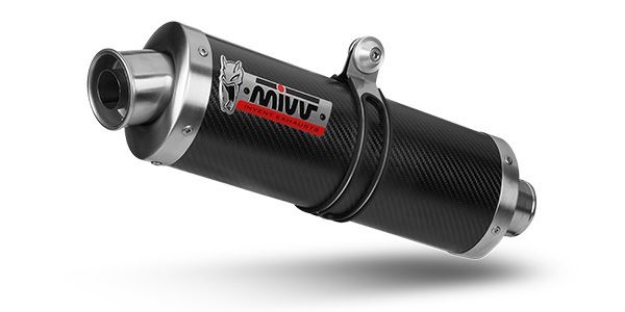Afbeeldingen van MIVV Oval Classic carbon demperset High up (small) Aprilia RSV1000/ Factory '04-'08/ Tuono '06-