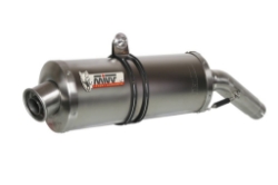 Afbeeldingen van MIVV Oval Classic titanium demperset High up (small) Aprilia RSV1000/ Factory '04-'08/ Tuono '06-