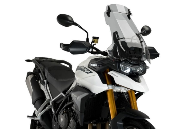 Afbeeldingen van Vervangingsruit touring met opzetruitje licht getint Puig Triumph Tiger 850 Sport / Tiger 900
