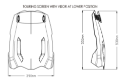 Afbeeldingen van Vervangingsruit touring met opzetruitje licht getint Puig Triumph Tiger 850 Sport / Tiger 900