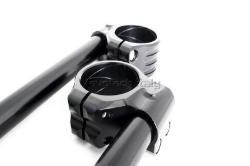 Afbeeldingen van Clip on set 50mm Evotech aluminium zwart universeel